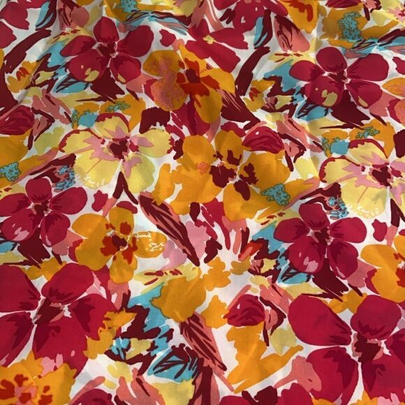 Floral 1 shoulder vacay top with bow SHEIN Curve 0XL - Picture 2 of 5